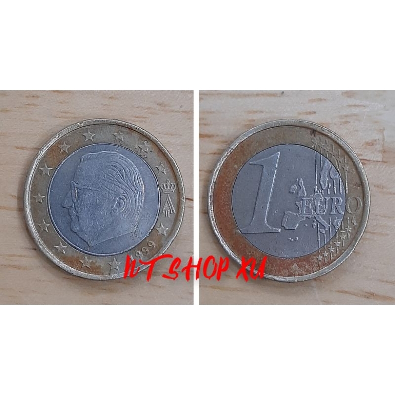Đồng sưu tầm 1 Eur - 1st map, 1st type, 1st portrait; Bỉ ( 1999-2006 )