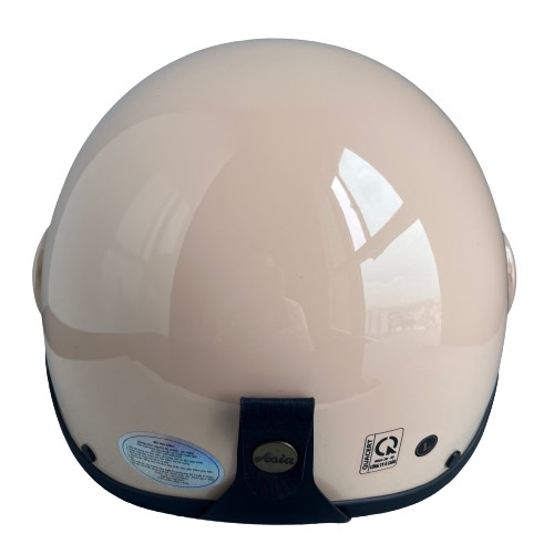 Nón bảo hiểm nửa đầu có kính cao cấp - Asia MT105K sữa bóng - Vòng đầu 57-59cm - Kính mầu trà - Bảo hành 12 tháng