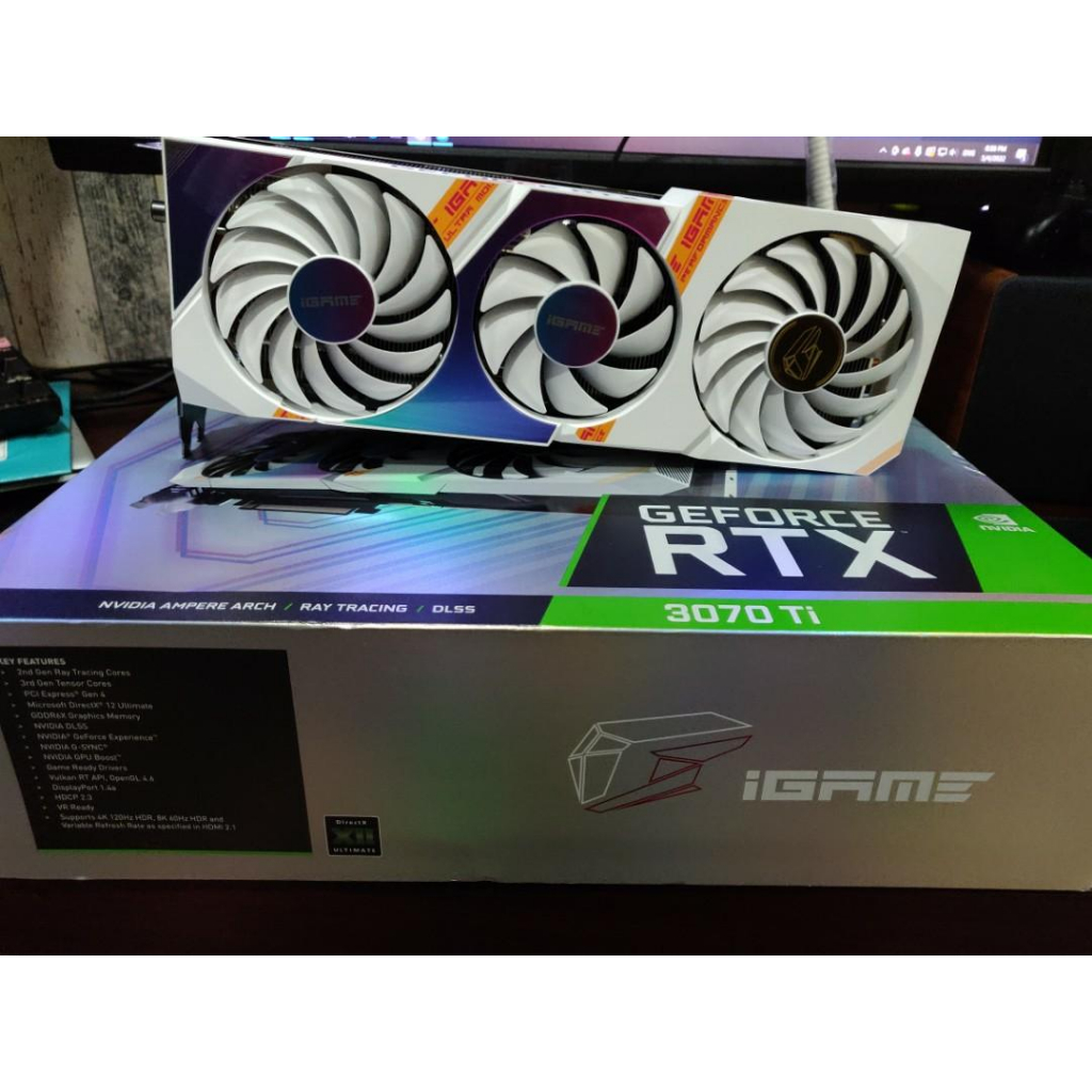 Card màn hình Colorful iGame RTX 3070ti Ultra White OC 8G 3 Fan Cũ