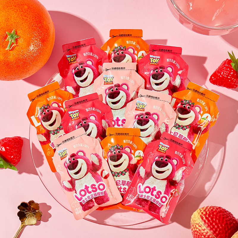 Thạch Trái Cây Gấu Dâu Lotso 3 Vị Dâu/ Vải/ Cam