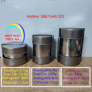 Khuôn giò lụa / Khuôn giò 1 ký / Khuôn giò 0.5 ký /khuôn giò / cóng giò / khuôn giò inox / Nắp khuôn giò