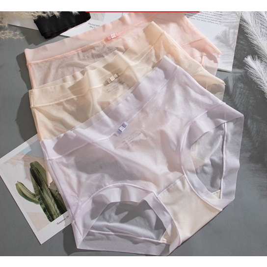 SET 3 Quần Lót Nữ Lụa Băng su siêu mỏng thoáng mát mềm mại tôn dáng sexy cao cấp LOTNU26
