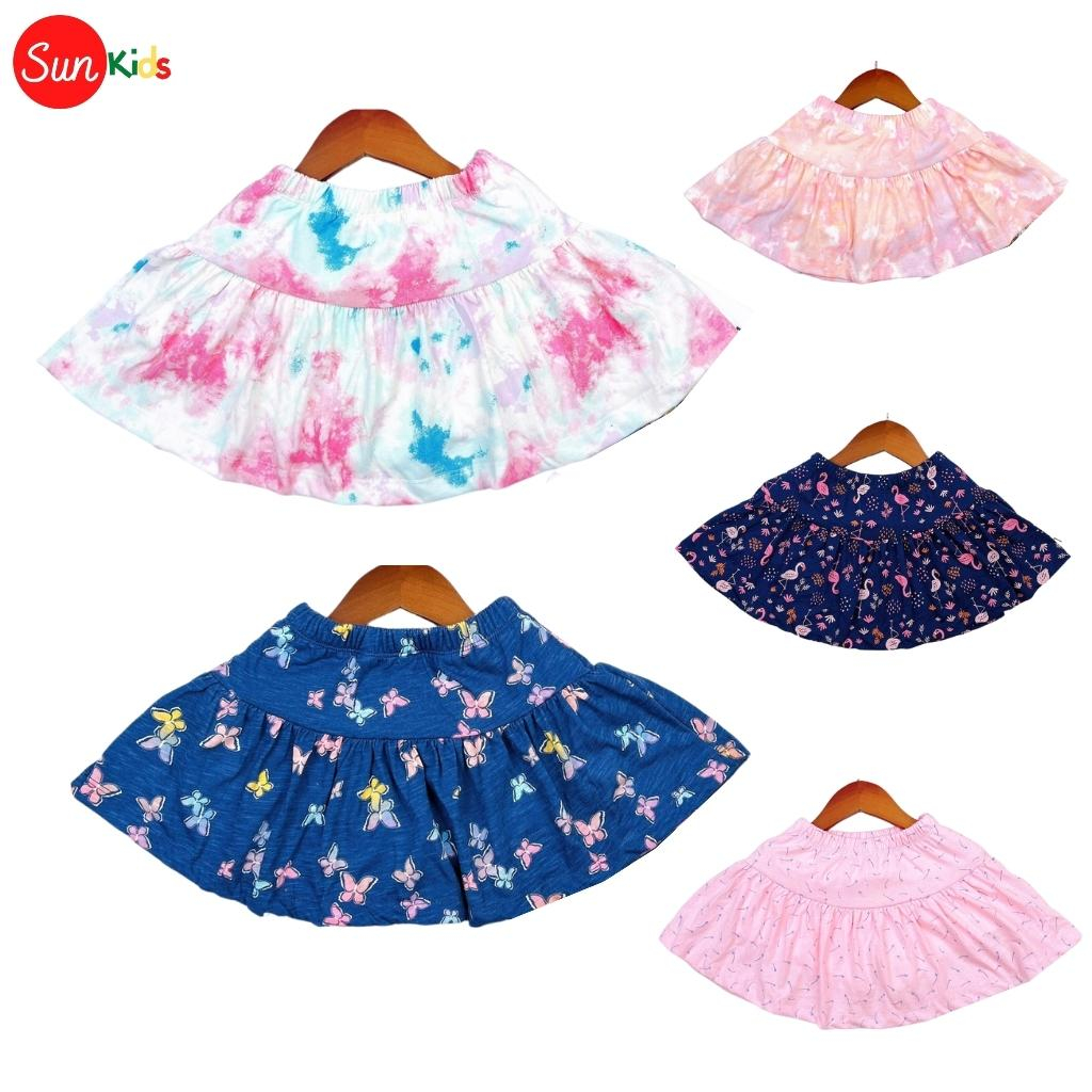 Chân váy bé gái, chân váy cho bé chất cotton, có quần đùi trong, size 3-11 - SUNKIDS