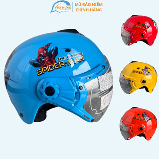 Nón bảo hiểm nửa đầu có kính dành cho bé có trọng lượng dưới 18kg - Vòng đầu 50-52cm - VS103KS - Bảo Hành 12Tháng