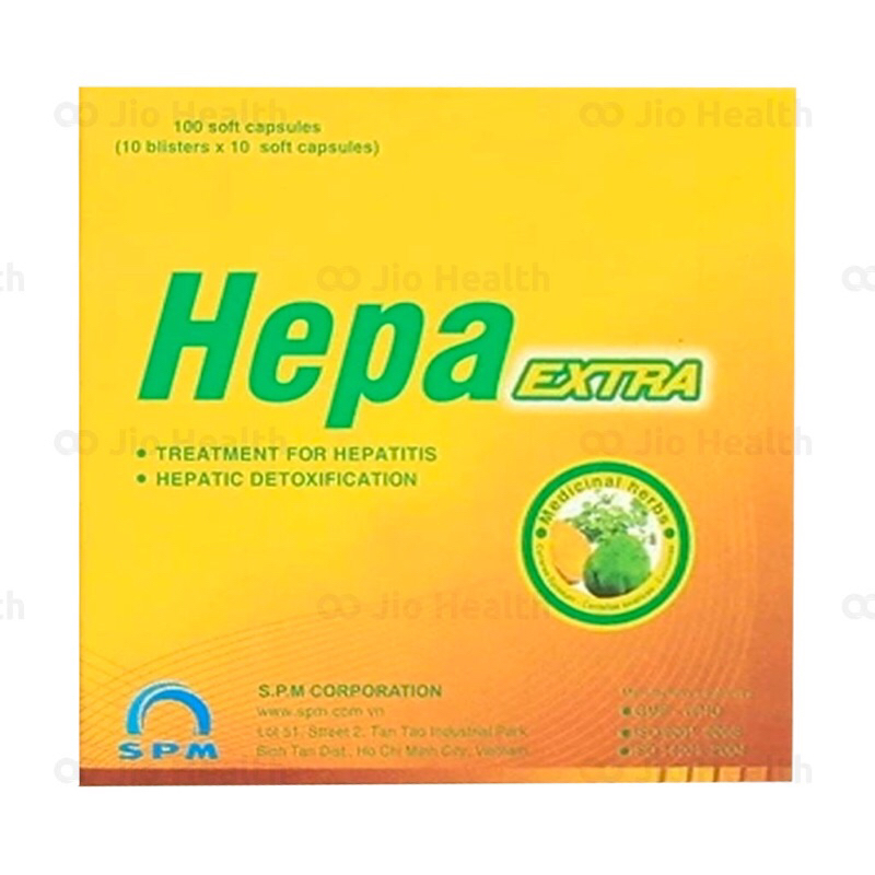 Viên uống Hepa Extra (Hộp 100 viên) Hỗ trợ giảm các triệu chứng về gan, mật