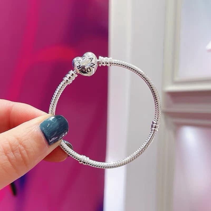 VÒNG TAY BẠC TRÁI TIM CHO NỮ FULL TAG MAX