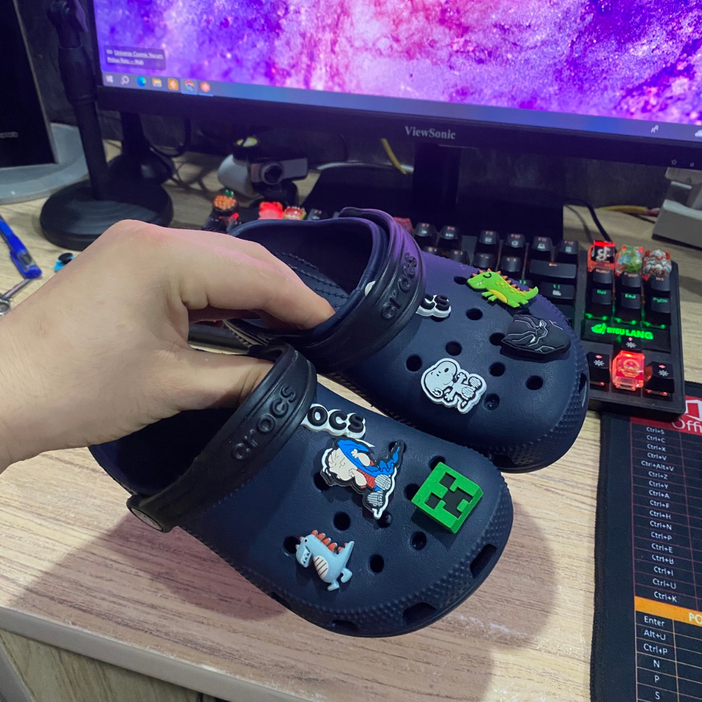 Dép trẻ em ,Dép trẻ em Crocs lỗi nhẹ đã sử lý hàng chính hãng  tặng kèm stiker - Cinghutag