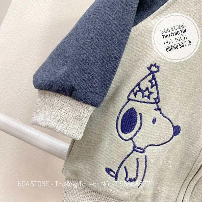 Áo khoác cadigan cho bé trai bé gái hãng anminaza vải sợi tre siêu mềm mại