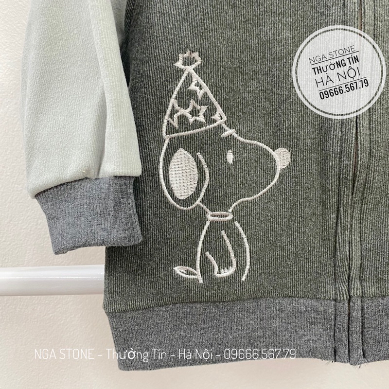 Áo khoác cadigan cho bé trai bé gái hãng anminaza vải sợi tre siêu mềm mại