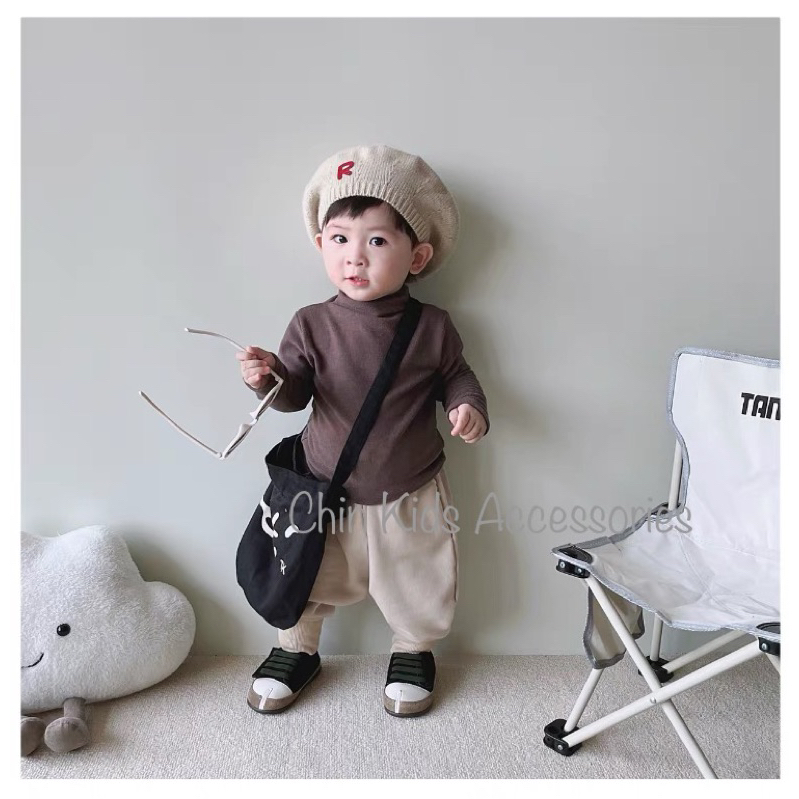 Quần dài nỉ bông dáng thụng phong cách Hàn Quốc cho bé