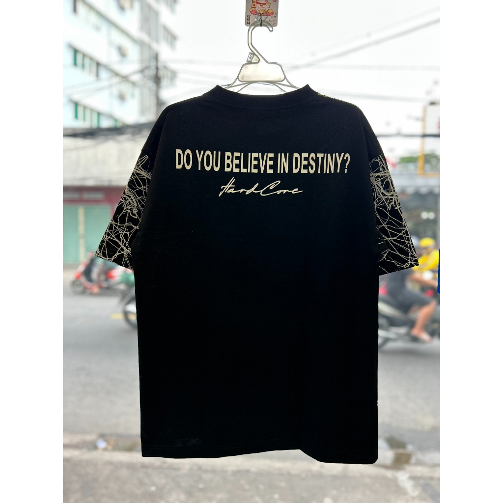 Big size - Áo thun nam big size in lụa kết hợp charm <130kg - hình bàn tay