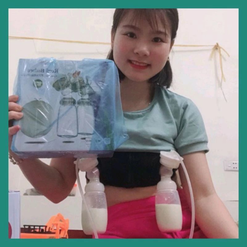 Máy hút sữa điện đôi real bubee NHẬT BẢN, máy vắt sữa êm ái, có chế độ massage, mẫu mới nhất