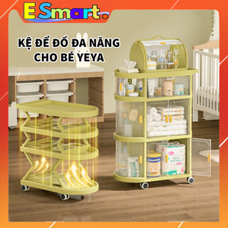 Kệ Để Đồ Đa Năng Sơ Sinh Cho Bé Yeya Kết Hợp Hộp Đựng Bình Sữa Cỡ Lớn Có Bánh Xe Đẩy Tiện Dụng Theo Phong Cách Châu Âu