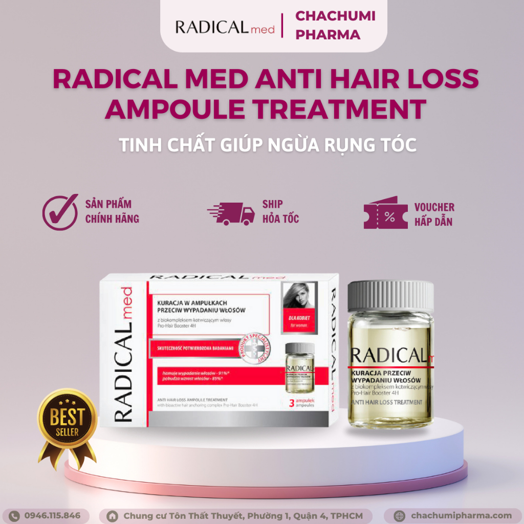 Tinh Chất Giúp Ngừa Rụng Tóc - Farmona Radical Med Anti Hair Loss Ampoule Treatment 5ml