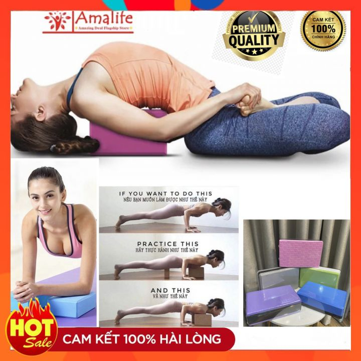 Gạch Xốp Tập Yoga 3 Lớp Cao Cấp  Siêu Đặc, Siêu Nặng, Siêu Bền. Yoga Block Gạch Yoga Dụng Cụ Tập Yoga Tại Nhà
