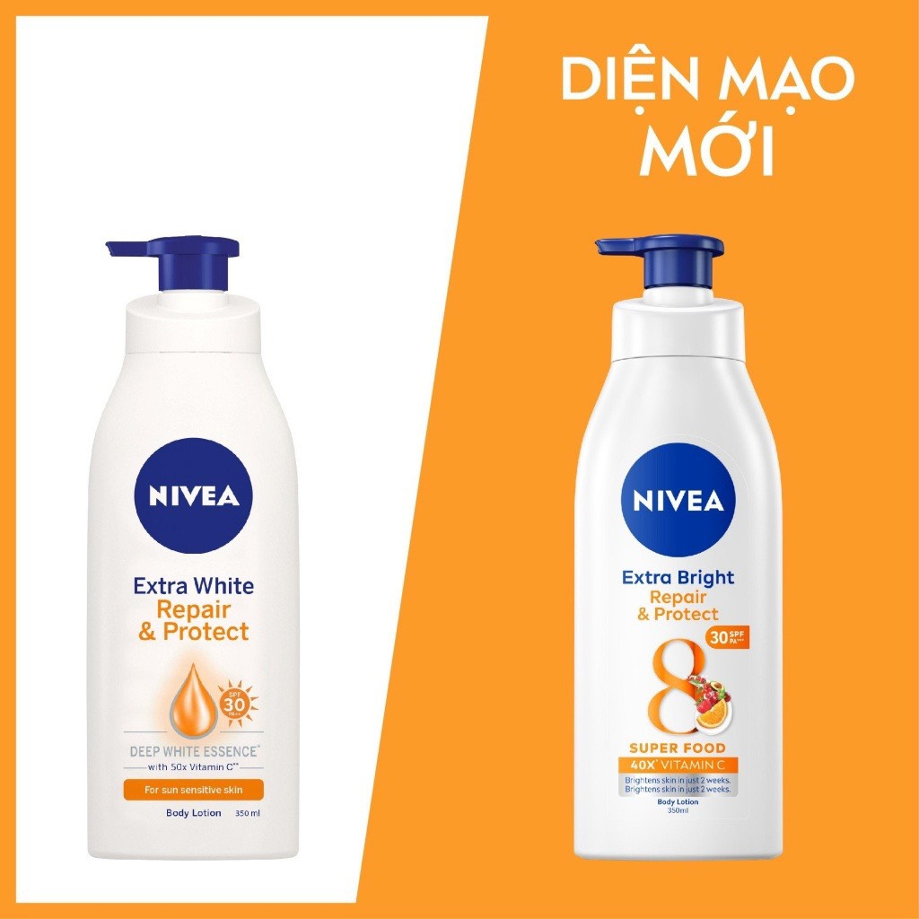 Sữa Dưỡng Thể Dưỡng Trắng NIVEA Chai 350ml