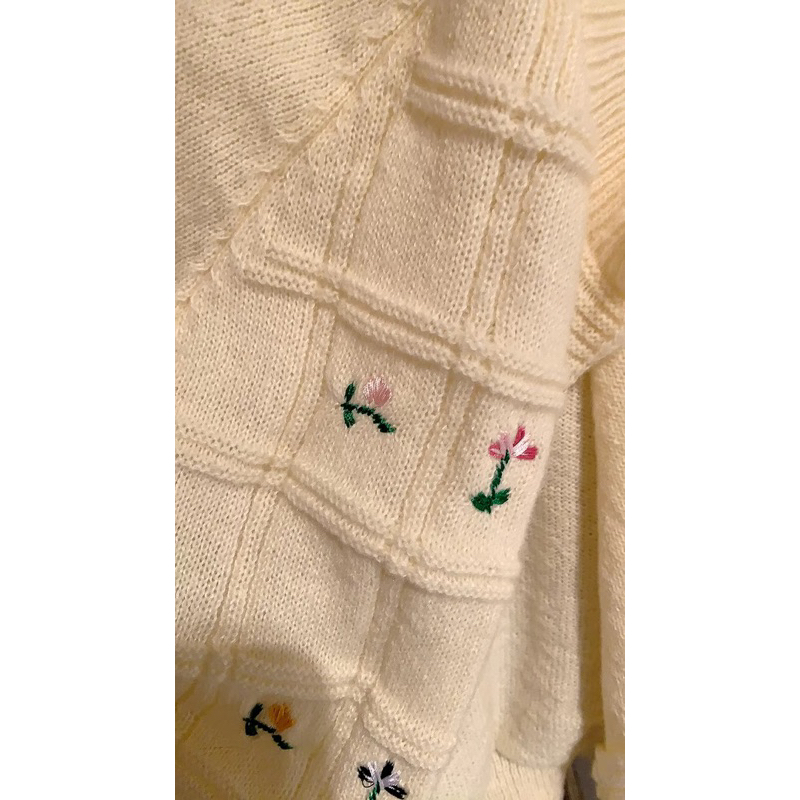 Áo len cardigan be thêu hoa đóng cúc dễ thương phong cách hQ