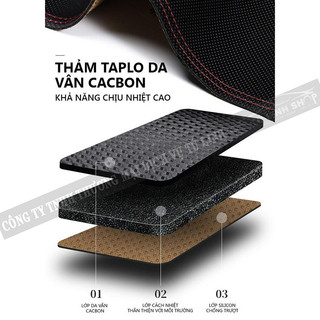 Thảm taplo VIOS Da Cacbon