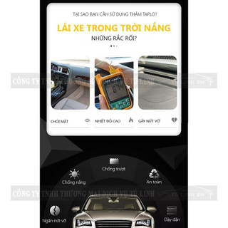 Thảm taplo vios da cacbon