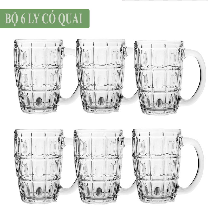 [ COMBO 6 LY ] Ly Bia Nhựa Acrylic Giả Thủy Tinh Uống Nước Ngọt , Bia , Quán Bar