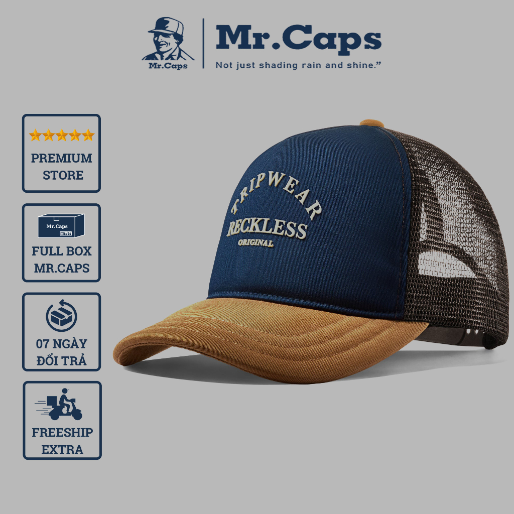 Mũ lưỡi trai kết lưới cao cấp - Nón thời trang thể thao và du lịch basic ullzang full box dành cho cả nam nữ Mrcaps