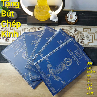 Sổ chép kinh dược sư in mờ tặng kèm bút chép kinh.