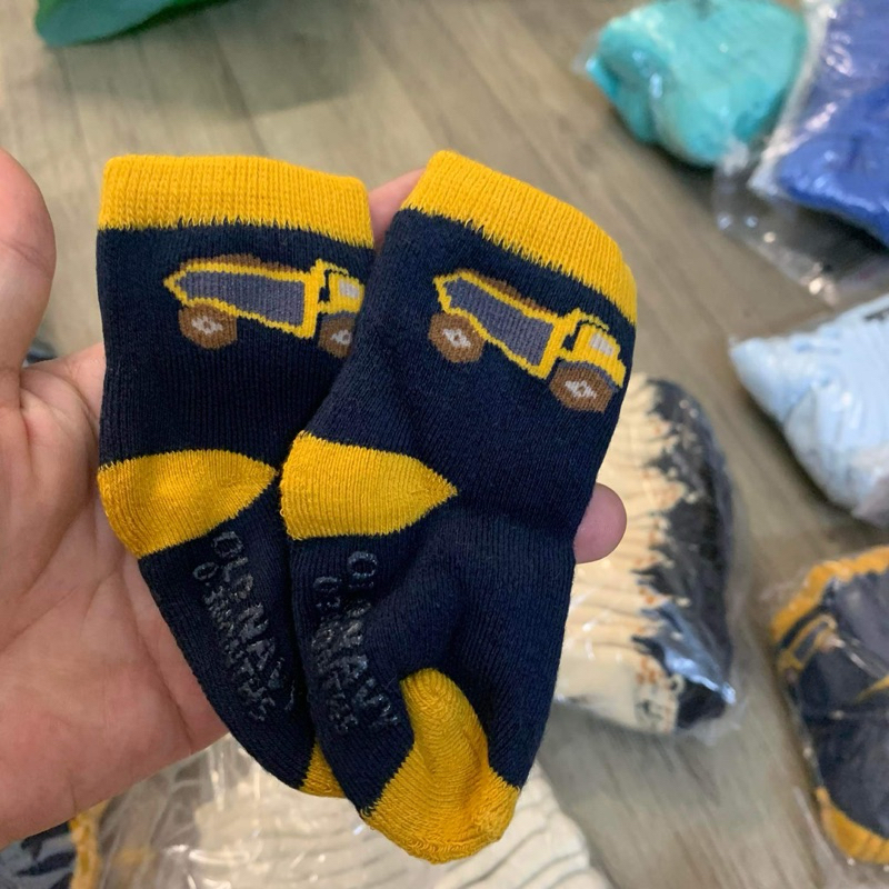 Sét 10 đôi Tất bé 0-24m bé trai gái old navy dư xịn xù dày có chống trơn