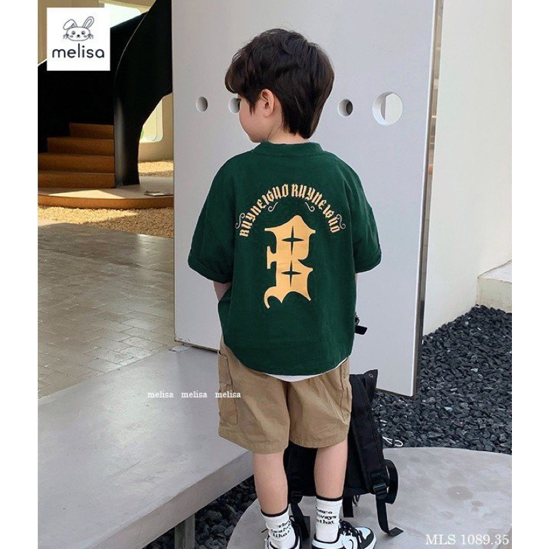 Set bé trai Melisa áo cotton+quần kaki túi hộp siêu ngầu 13-45kg