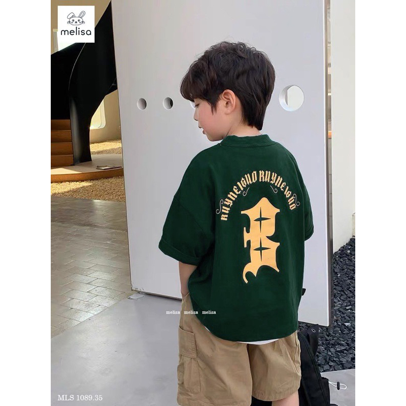 Set bé trai Melisa áo cotton+quần kaki túi hộp siêu ngầu 13-45kg