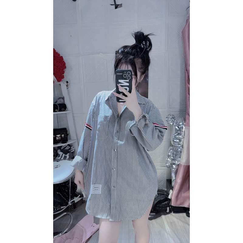 Áo sơ mi kẻ dây tay dài HT12