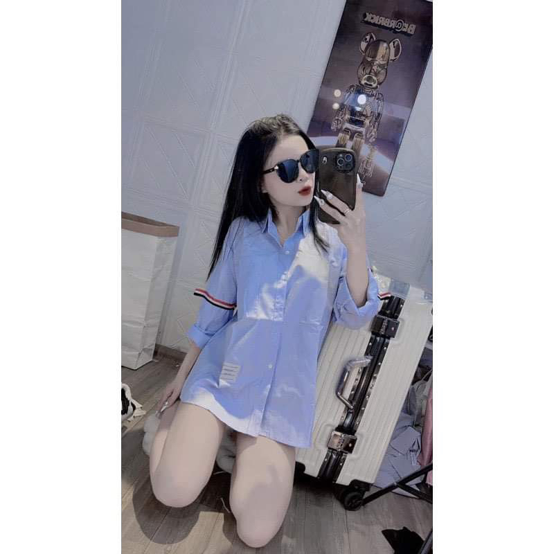 Áo sơ mi kẻ dây tay dài HT12
