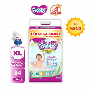 Bobby tã quần xl84+8 gạo non organic mới