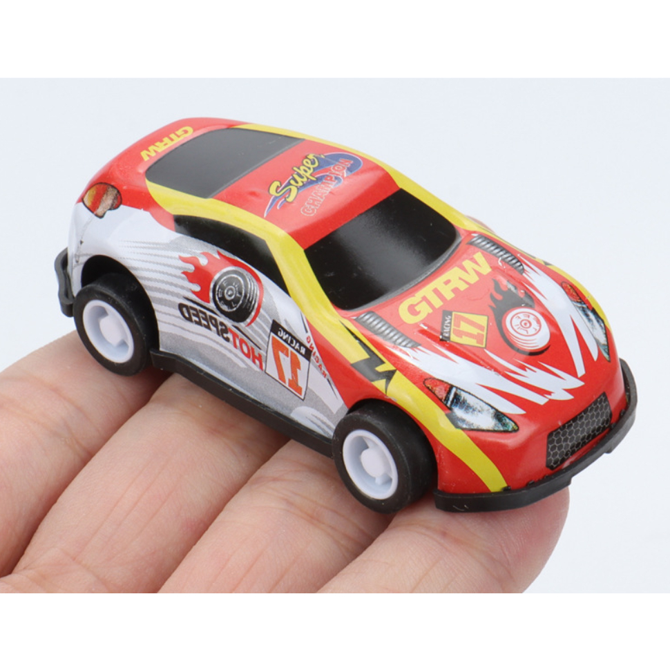 Hộp 12 xe ô tô đua chạy cót siêu ngầu bằng hợp kim cho bé