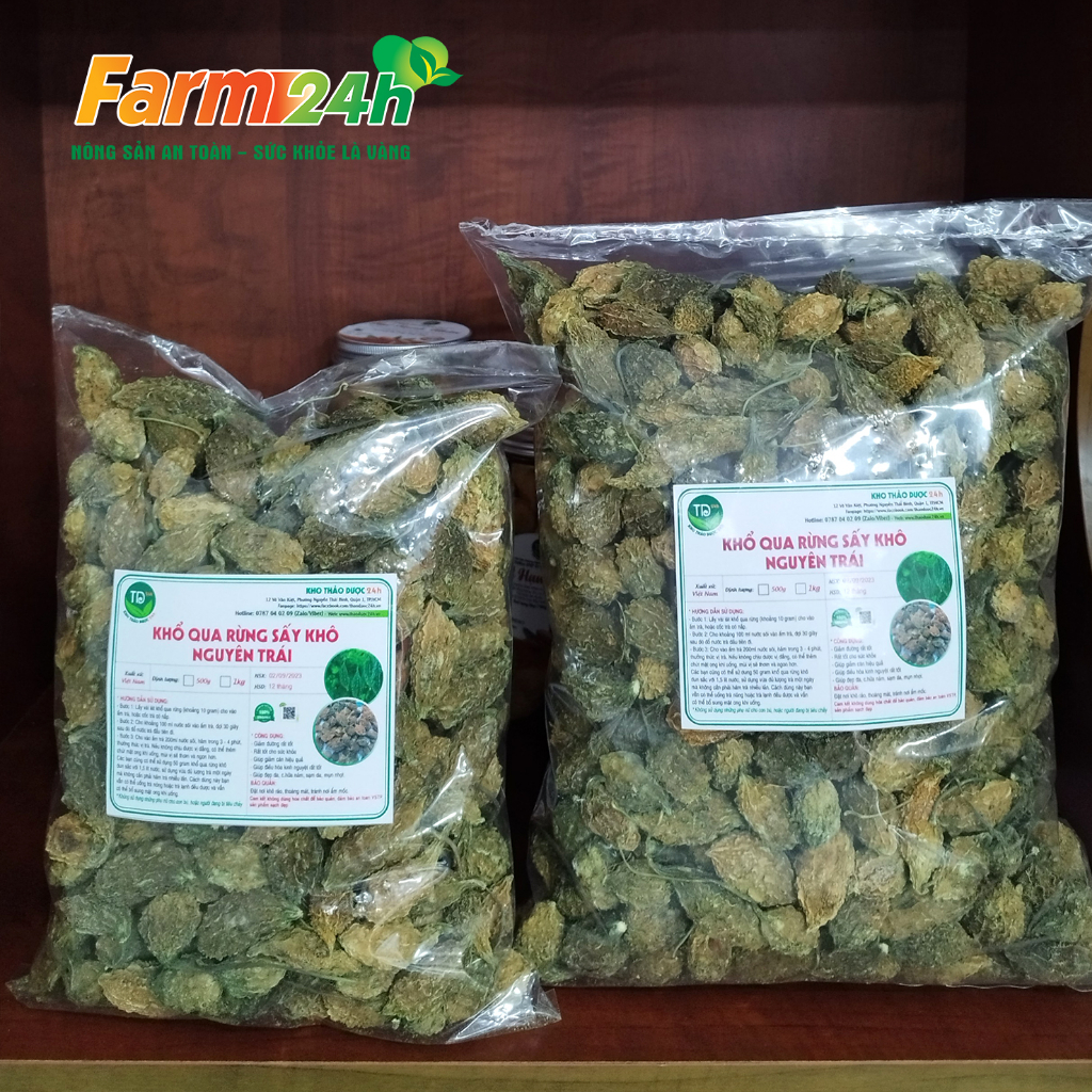 Khổ qua rừng sấy khô nguyên trái , đánh tan tiểu đường, gút, ổn định huyết áp, giảm cân hiệu quả
