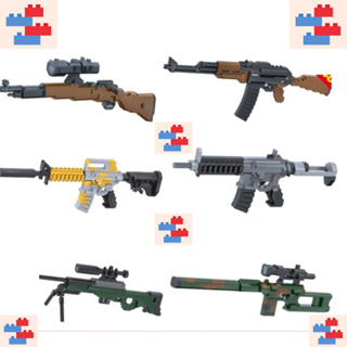 đồ chơi Lắp Ráp lego Súng AK47,M4A1,Sniper,Súng trường ko đạn,Súng lục có đạn nhựa đầu tròn an toàn