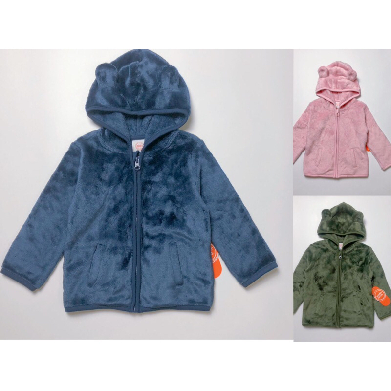 Áo khoác lông mũ tai gấu dư xịn cho bé