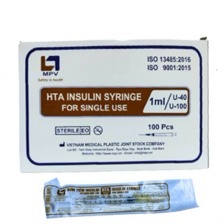 Kim tiểu đường 30G 8mm MPV 1ml 100 I.U/40 I.U bơm tiêm thay thế được đầu kim meso các loại - Hộp 100 kim bẻ đầu kim