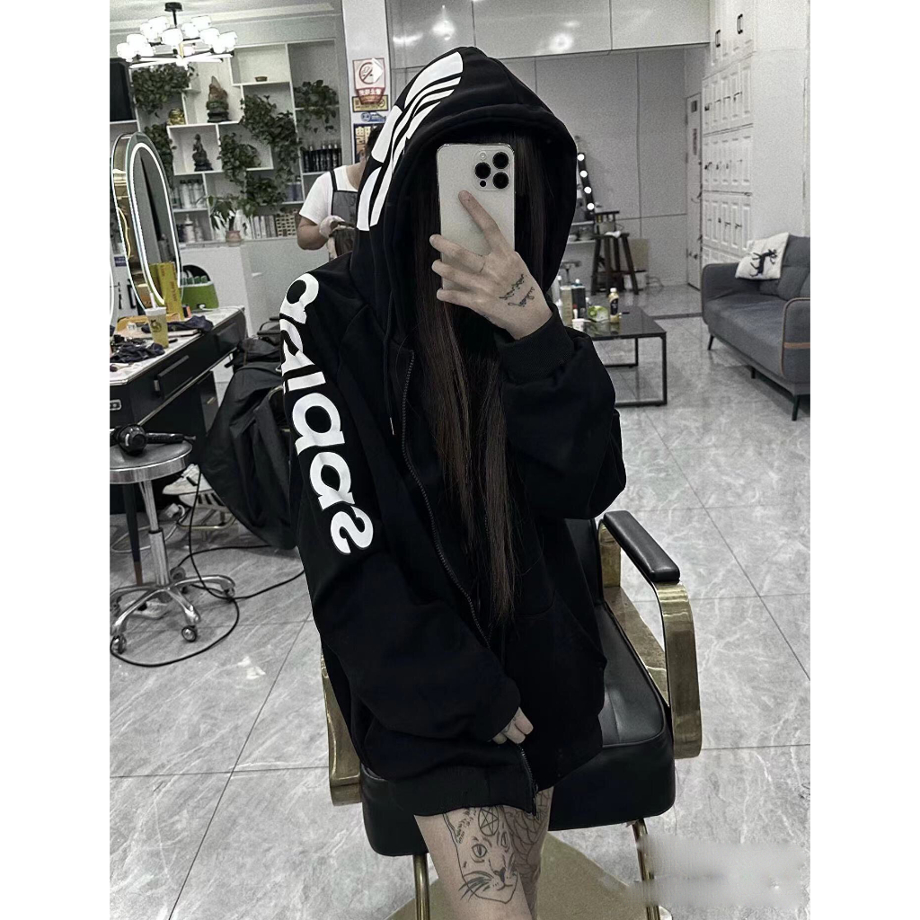 Áó khoác nỉ AD tay và mũ,Chất nỉ ctong mũ 2lớp dầy dặn,size L ,XL