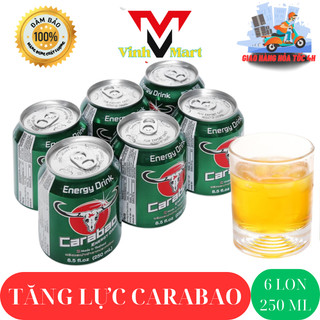 Tăng lực carabao nhập khẩu thái lan 1lốc 6lon 250ml