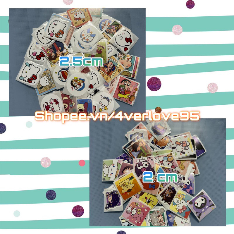 Set 32 Hình Dán Sanrio Hoạt Hình Kuromi Melody Hình Dán Anime Hình Dán Niêm Phong 2cm