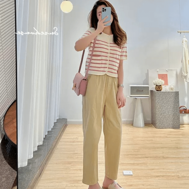 BIGSIZE 40-105KG Quần Baggy Kaki Nam Nữ unisex Sói Store cạp chun ống rộng phong cách năng động