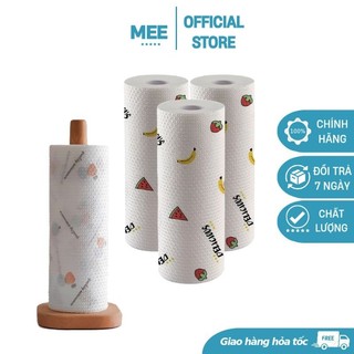 Combo 2 cuộn khăn giấy vải, giấy lau đa năng 100 miếng