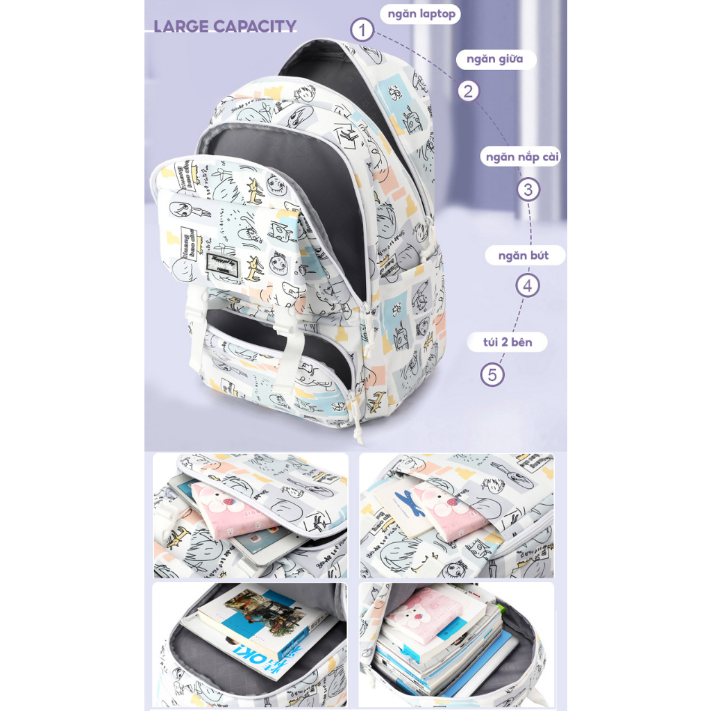 Balo nữ balo laptop balo du lịch balo chống nước balo thời trang phiên bản Hàn Quốc Bl18