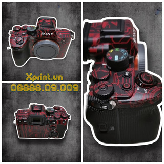  Miếng dán skin 3M mẫu mạch điện đỏ đen cho máy ảnh Sony A72  A73  A74  A7R5  A7SIII  Sony A1 