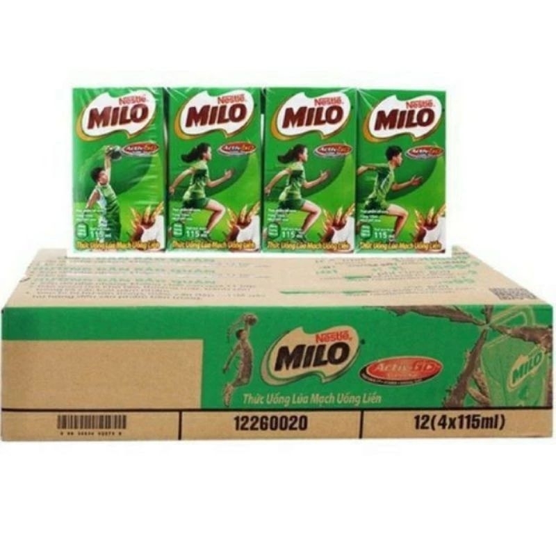 Lốc 4 hộp thức uống lúa mạch Milo 110ml