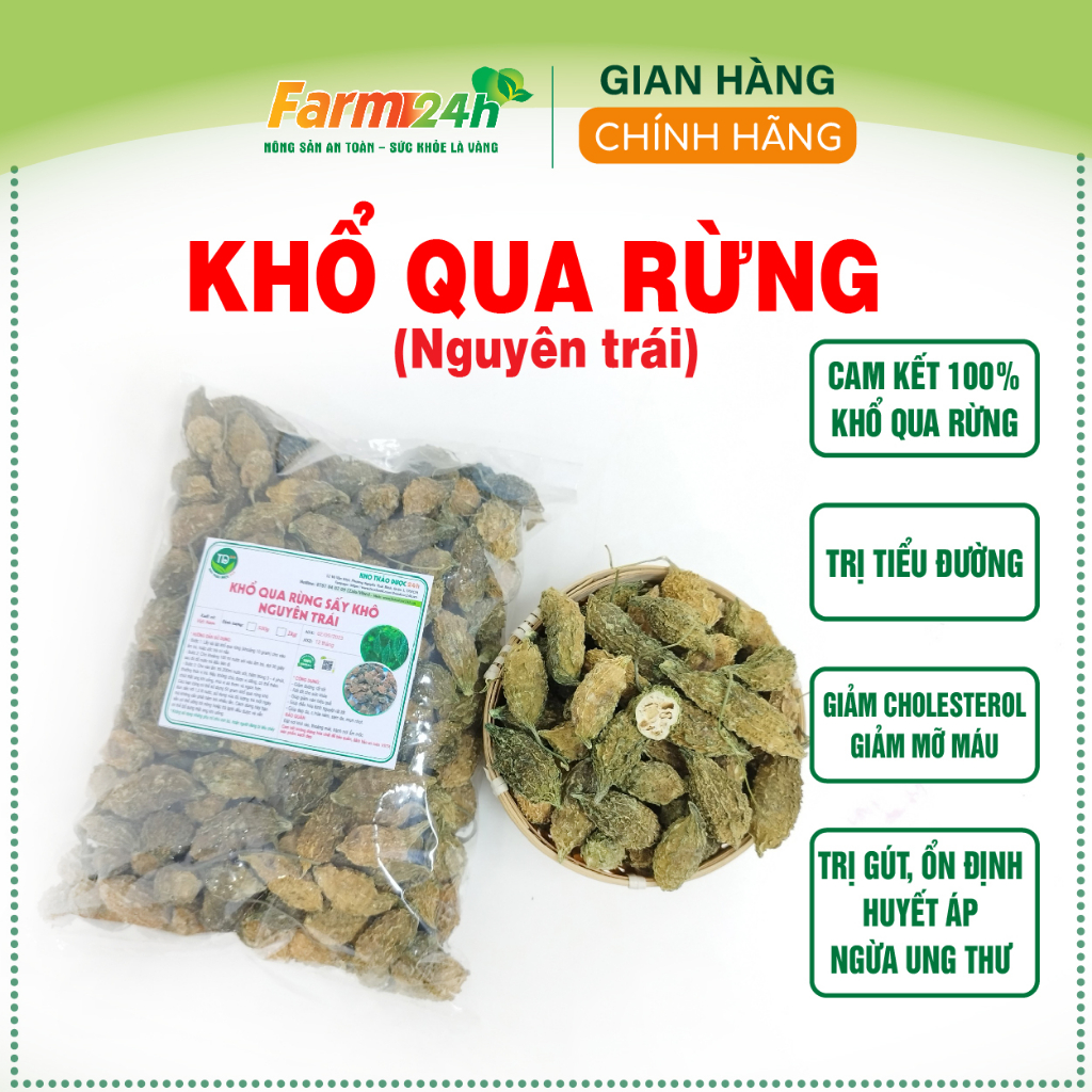 Khổ qua rừng sấy khô nguyên trái , đánh tan tiểu đường, gút, ổn định huyết áp, giảm cân hiệu quả