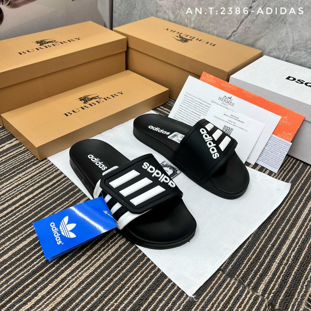 Dép Nam Nữ Quai Ngang adidas, Khâu Quai chắc chắn đế adidas mẫu mới 2023