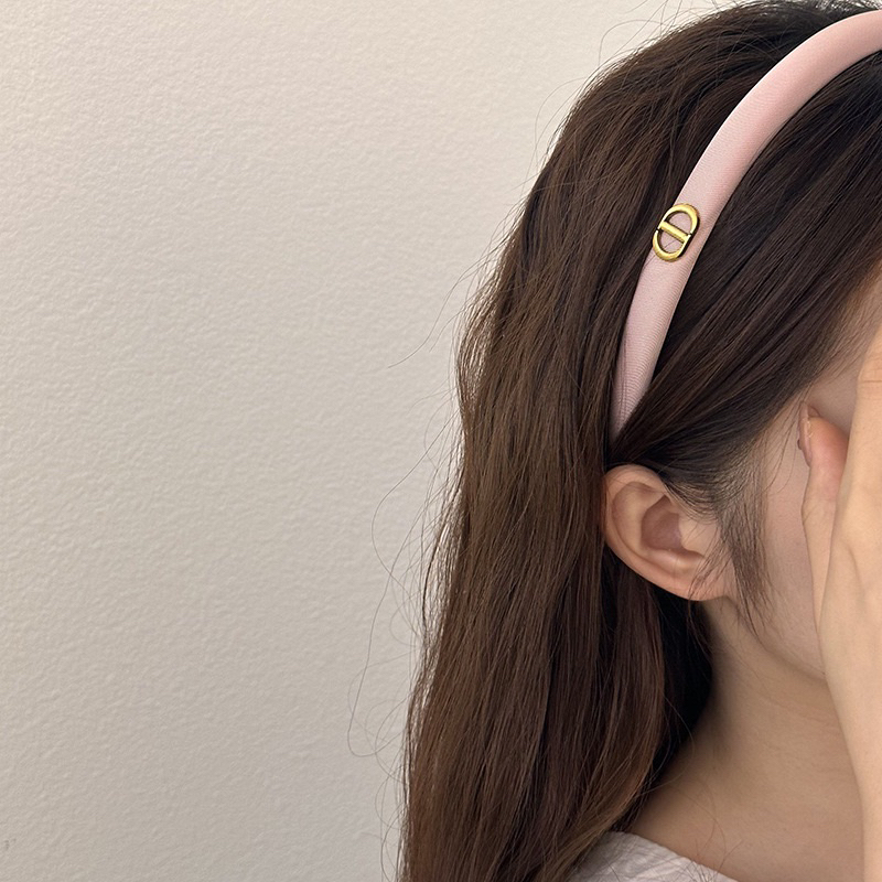 Bờm tóc nữ phong cách Hàn Quốc màu pastel hồng cute B59