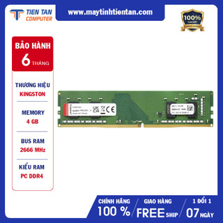 Ram pc kingston 4gb 2666mhz ddr4 kvr26n19s6/4