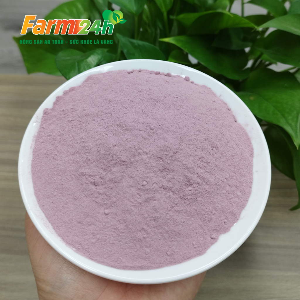 Bột khoai lang tím nguyên chất 100%, tạo màu và mùi, dùng làm bánh, đồ ăn, pha chế thơm ngon, tiện lợi, an toàn VSTP